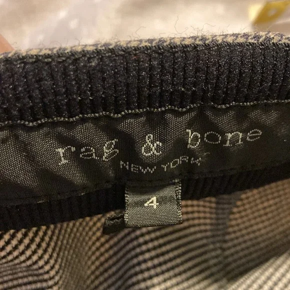 Rag & Bone New York Houndstooth Cotton Blend Pants 4 - Picture 5 of 9